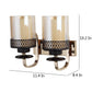 JS-VP S-313-2W Modern Wall Lights 2xE27 Mild Steel & Glass Material Gold,Brown & Champaign Finish