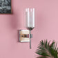 JS-VP S-311-1W Modern Wall Lights 1xE27 Mild Steel & Glass Material Chrome, Brown & White Finish
