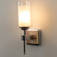 JS-VP S-311-1W Modern Wall Lights 1xE27 Mild Steel & Glass Material Chrome, Brown & White Finish