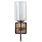 JS-VP S-311-1W Modern Wall Lights 1xE27 Mild Steel & Glass Material Chrome, Brown & White Finish