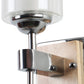 JS-VP S-311-1W Modern Wall Lights 1xE27 Mild Steel & Glass Material Chrome, Brown & White Finish