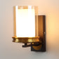 JS-VP S-318-1W Modern Wall Lights 1xE27 Mild Steel & Glass Material Antique, Brown & Champaign Finish