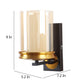 JS-VP S-318-1W Modern Wall Lights 1xE27 Mild Steel & Glass Material Antique, Brown & Champaign Finish