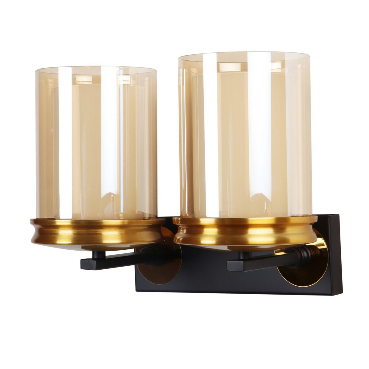 Antique Brown & Champagne Wall Lights