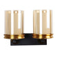 JS-VP S-318-2W Modern Wall Lights 2xE27 Mild Steel & Glass Material Antique, Brown & Champaign Finish