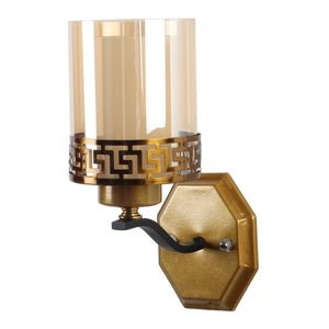 JS-VP S-319-1W Modern Wall Lights 1xE27 Mild Steel & Glass Material Antique & Champaign Finish
