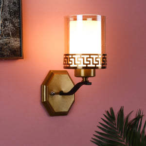 JS-VP S-319-1W Modern Wall Lights 1xE27 Mild Steel & Glass Material Antique & Champaign Finish