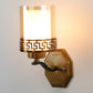 JS-VP S-319-1W Modern Wall Lights 1xE27 Mild Steel & Glass Material Antique & Champaign Finish