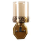JS-VP S-319-1W Modern Wall Lights 1xE27 Mild Steel & Glass Material Antique & Champaign Finish