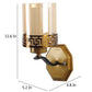 JS-VP S-319-1W Modern Wall Lights 1xE27 Mild Steel & Glass Material Antique & Champaign Finish
