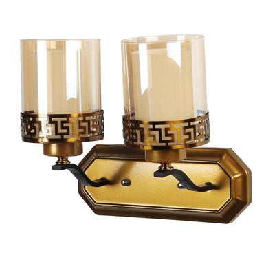 JS-VP S-319-2W Modern Wall Lights 1xE27 Mild Steel & Glass Material Antique & Champaign Finish