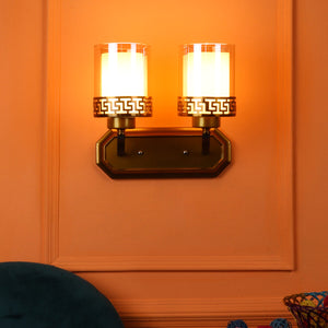 JS-VP S-319-2W Modern Wall Lights 1xE27 Mild Steel & Glass Material Antique & Champaign Finish