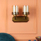 JS-VP S-319-2W Modern Wall Lights 1xE27 Mild Steel & Glass Material Antique & Champaign Finish
