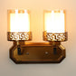 JS-VP S-319-2W Modern Wall Lights 1xE27 Mild Steel & Glass Material Antique & Champaign Finish