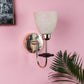 JS-VP S-330-1W Modern Wall Lights 1xE27 Mild Steel & Glass Material Brown, Gold & Cream Finish