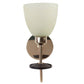 JS-VP S-330-1W Modern Wall Lights 1xE27 Mild Steel & Glass Material Brown, Gold & Cream Finish
