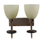 JS-VP S-330-2W Modern Wall Lights 2xE27 Mild Steel & Glass Material Brown, Gold & Cream Finish