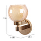 JS-VP S-331-1W Modern Wall Lights 1xE27 Mild Steel & Glass Material Gold & Champaign Finish