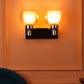 JS-VP S-331-2W Modern Wall Lights 2xE27 Mild Steel & Glass Material Gold & Champaign Finish