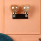 JS-VP S-331-2W Modern Wall Lights 2xE27 Mild Steel & Glass Material Gold & Champaign Finish