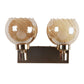 JS-VP S-331-2W Modern Wall Lights 2xE27 Mild Steel & Glass Material Gold & Champaign Finish