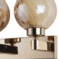 JS-VP S-331-2W Modern Wall Lights 2xE27 Mild Steel & Glass Material Gold & Champaign Finish