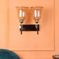 JS-VP S-332-2W Modern Wall Lights 2xE27 Mild Steel & Glass Material Gold & Champaign Finish