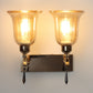 JS-VP S-332-2W Modern Wall Lights 2xE27 Mild Steel & Glass Material Gold & Champaign Finish