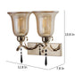 JS-VP S-332-2W Modern Wall Lights 2xE27 Mild Steel & Glass Material Gold & Champaign Finish