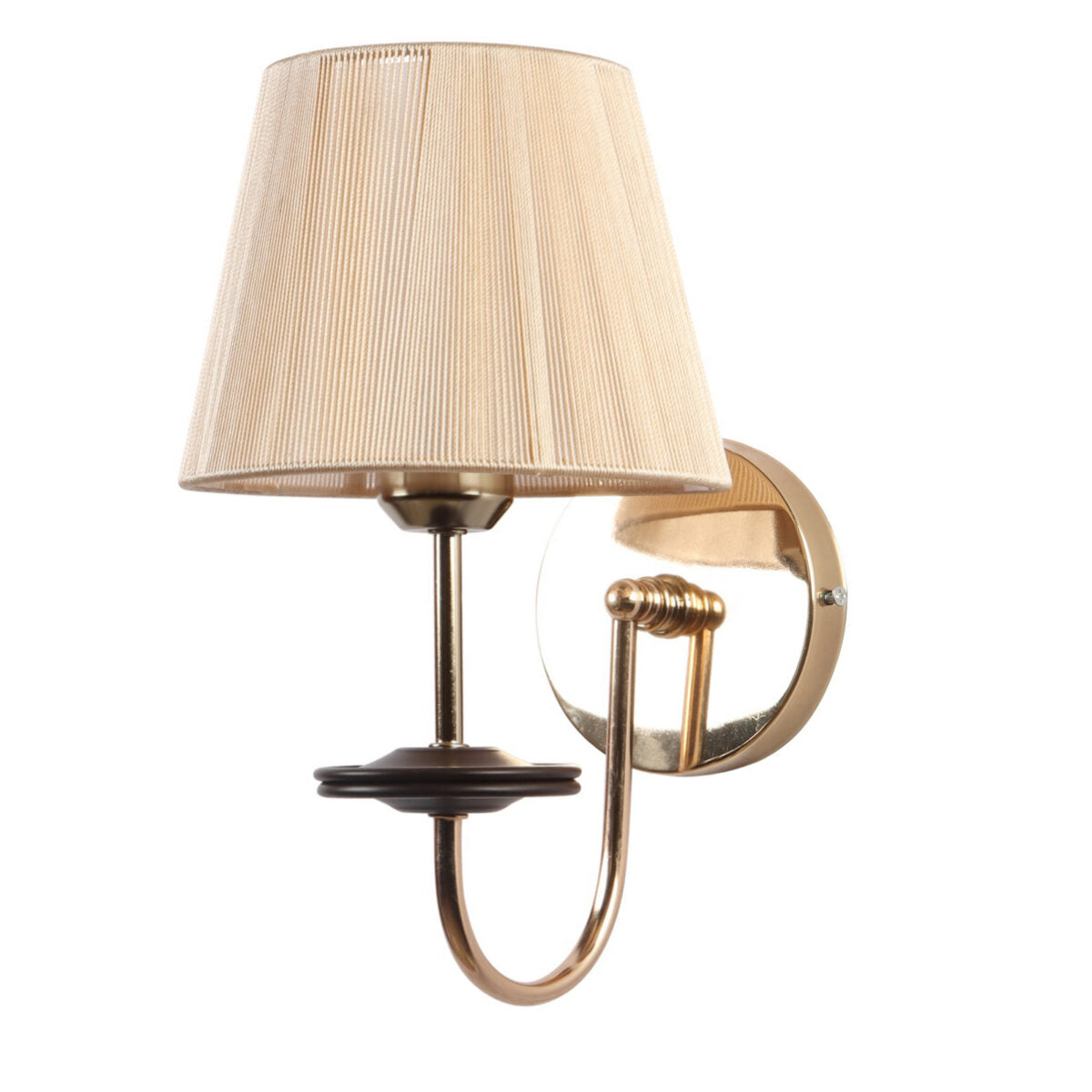 Gold Fabric Shade Wall Lights