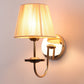 JS-VP S-333-1W Cloth Shade Wall Lights 1xE27 Mild Steel & Fabric Material Gold & Golden Finish