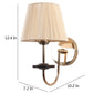 JS-VP S-333-1W Cloth Shade Wall Lights 1xE27 Mild Steel & Fabric Material Gold & Golden Finish