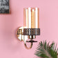 JS-VP S-336-1W Modern Wall Lights 1xE27 Mild Steel & Glass Material Brown, Gold & Champaign Finish