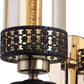 JS-VP S-336-1W Modern Wall Lights 1xE27 Mild Steel & Glass Material Brown, Gold & Champaign Finish