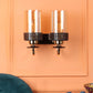 JS-VP S-336-2W Modern Wall Lights 2xE27 Mild Steel & Glass Material Brown, Gold & Champaign Finish