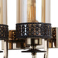 JS-VP S-336-2W Modern Wall Lights 2xE27 Mild Steel & Glass Material Brown, Gold & Champaign Finish