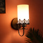 JS-VP S-337-1W Modern Wall Lights 1xE27 Mild Steel & Glass Material Chrome, Brown & White Finish
