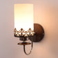 JS-VP S-337-1W Modern Wall Lights 1xE27 Mild Steel & Glass Material Chrome, Brown & White Finish