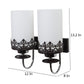 JS-VP S-337-2W Modern Wall Lights 2xE27 Mild Steel & Glass Material Chrome, Brown & White Finish