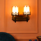 JS-VP S-320-2W Modern Wall Lights 2xE27 Mild Steel & Glass Material Antique & Champaign Finish
