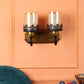 JS-VP S-320-2W Modern Wall Lights 2xE27 Mild Steel & Glass Material Antique & Champaign Finish