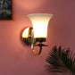 JS-VP S-339-1W Modern Wall Lights 1xE27 Mild Steel & Glass Material Brown, Gold & White Finish