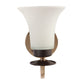 JS-VP S-339-1W Modern Wall Lights 1xE27 Mild Steel & Glass Material Brown, Gold & White Finish