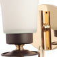 JS-VP S-339-1W Modern Wall Lights 1xE27 Mild Steel & Glass Material Brown, Gold & White Finish