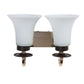 JS-VP S-339-2W Modern Wall Lights 2xE27 Mild Steel & Glass Material Brown, Gold & White Finish