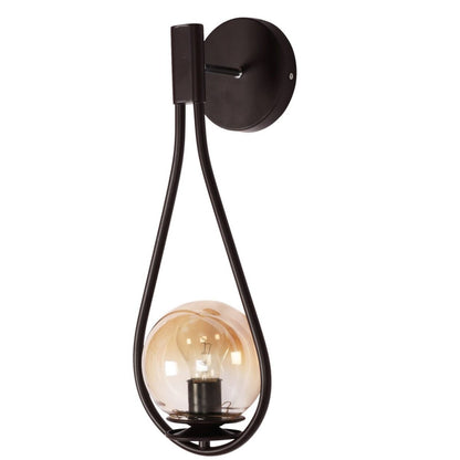 JS-VP S-338-1LP Modern Hanging Lights 1xE27 Mild Steel & Glass Material Brown & Champaign Finish