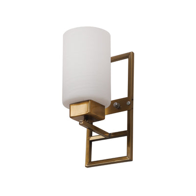 JS-VP S-354-1W Modern Wall Lights 1xE27 Glass, Mild Steel & Glass Material Antique & White Finish