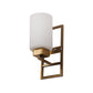 JS-VP S-354-1W Modern Wall Lights 1xE27 Glass, Mild Steel & Glass Material Antique & White Finish