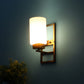 JS-VP S-354-1W Modern Wall Lights 1xE27 Glass, Mild Steel & Glass Material Antique & White Finish