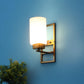 JS-VP S-354-1W Modern Wall Lights 1xE27 Glass, Mild Steel & Glass Material Antique & White Finish